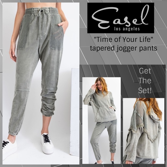 easel Pants & Jumpsuits Easel Time Of Your Life Mineral Washed